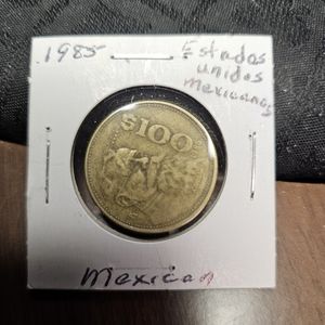 Coin, Mexico $100 Estadas Unides Mexicanos 1985
